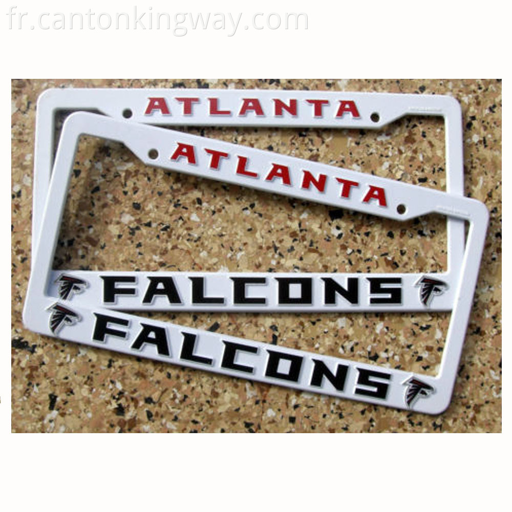 White Usa Vehicle License Plate Frame For Atlanta